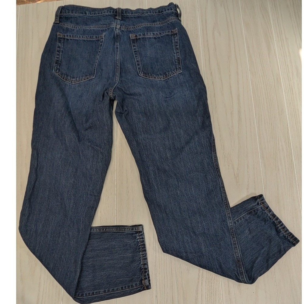 Banana Republic Rigid High Rise Waist Straight Jeans 28/6 Tall Dark Wash Denim - Picture 5 of 9